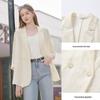 Women's Lightweight Acetate Blend 3/4 Sleeve Blazer