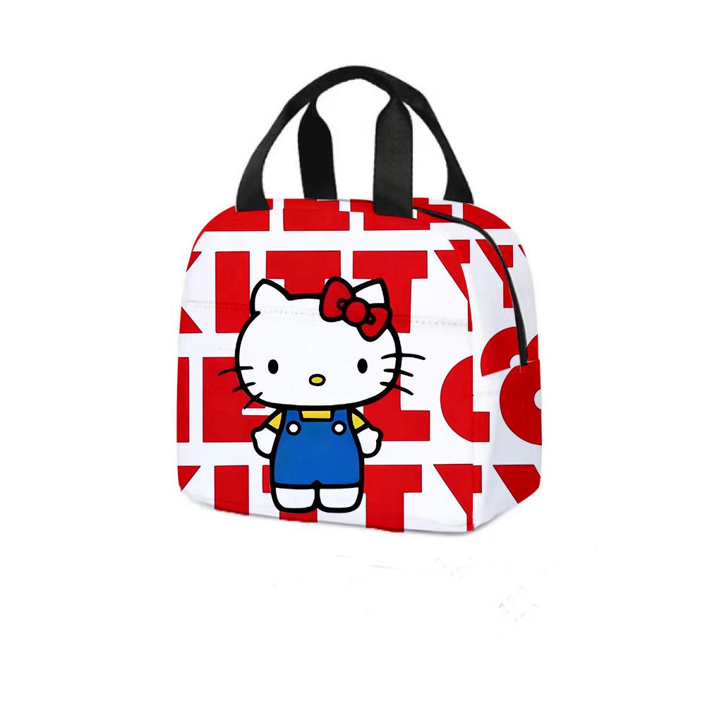 Hellokitty Handheld Meal Bag Cartoon Bento Bag Insulated Lunch Box Bag With Rice Storage Bag Portable