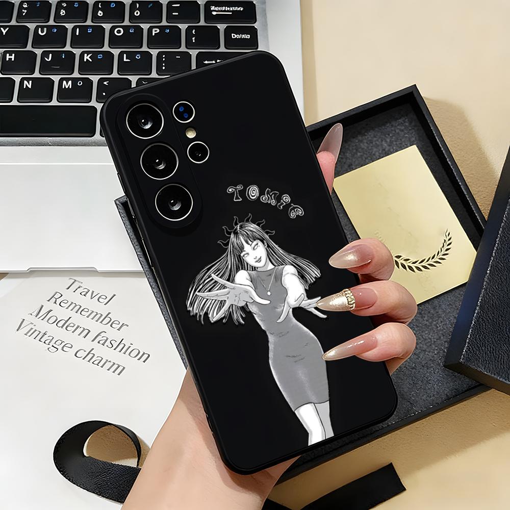 I-Ito J-Junji T-Tomie Phone Case For Samsung S26 S25 S24 FE S23 S22 S21 Plus S20 Ultra Note20Ultra Black Soft Shell