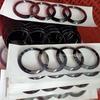 New 1pc 4-Ring ABS Car Hood Front Bonnet Grill Rear Trunk Emblem Logo Sticker For T A3 A4 A5 A6 A7 Q2 Q3 Q5 Q8 TT Black/Silver