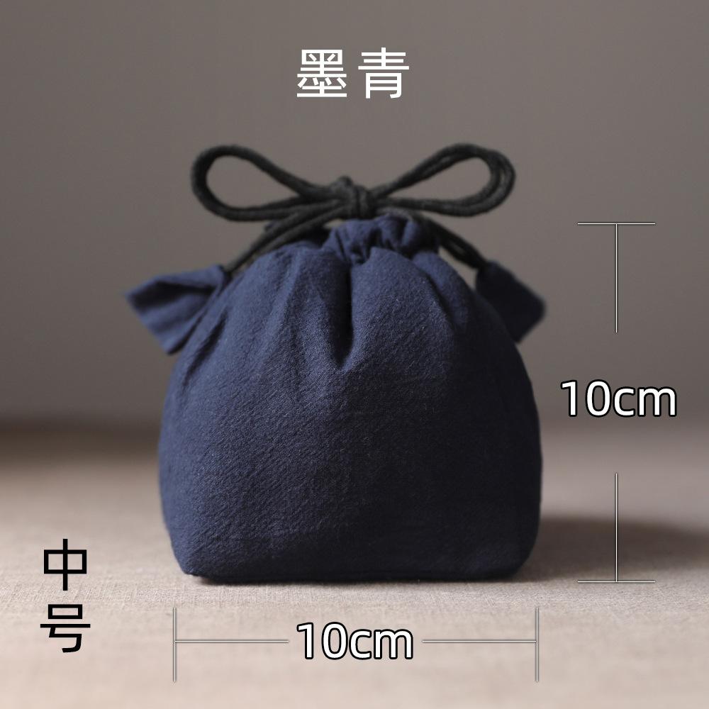 Vintage Storage Bag Portable Travel Tea Set Storage Bag Tea Pots Teacup Drawstring Cloth Bags Kung Fu Tea Ceremony Accessories
