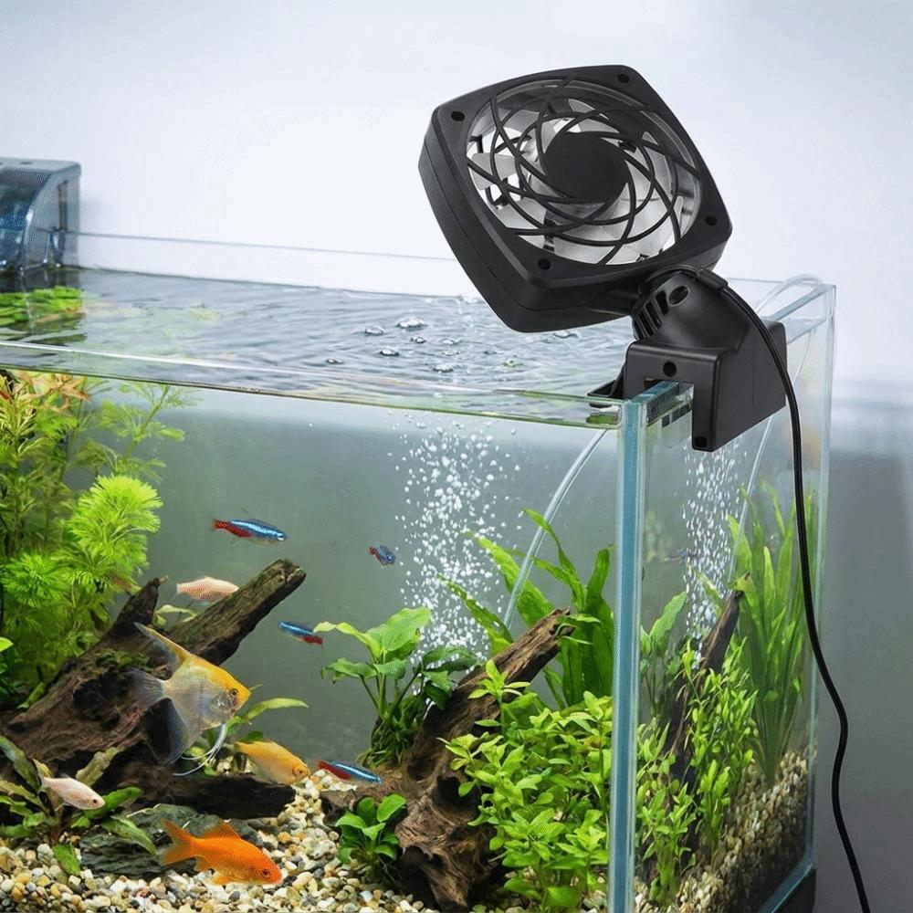 Single Head Aquarium Chiller Fan Adjustable Angle Fish Tank Cooler Cool Water Temperature