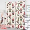 2pcs 2D flat printing Merry Christmas Party Curtains Christmas Gnomes Hearts Digital Printed Polyester Drapes Holiday