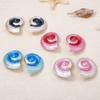 Schicke Ozean-Stil Ohrstecker Edelstahl Meeresstrand Ohrringe Muschelschalen Ohrstecker Party