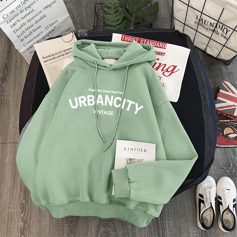 Women's Velvet Thickened Hoodie: Loose, Casual, Long-Sleeved, Trendy Autumn/Winter Top