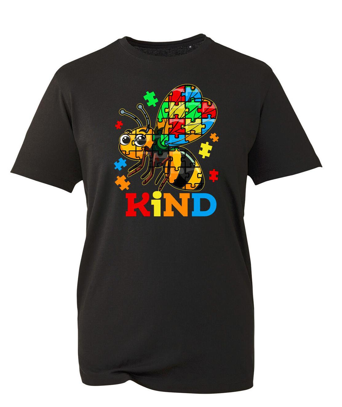 KInd Puzzle HoneyBee Autism Day Themed Tshirt Autism Awareness Kids Top XXXXL