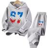 67 Chic Children's Hoodies Set 3-12Y Korean Streetwear Block Tracksuit Fashion Comfortable Kids Sweatshirt 2 Pcs Sets Pant Suit
