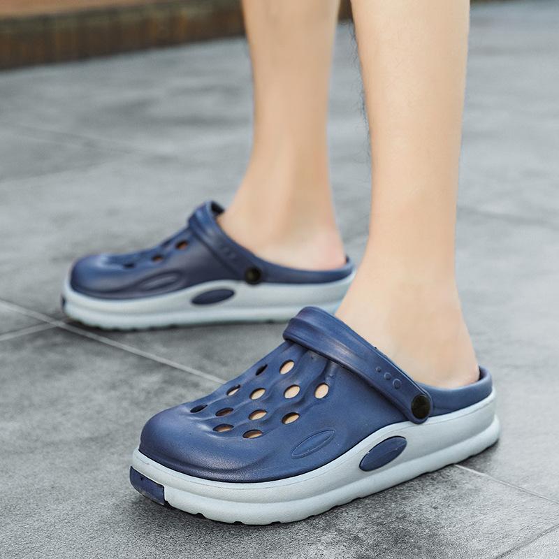 2025 Summer Hollow New Breathable Casual Hole Shoes Outdoor Beach Wading Shoes One Shoe Two Wear Large Size
