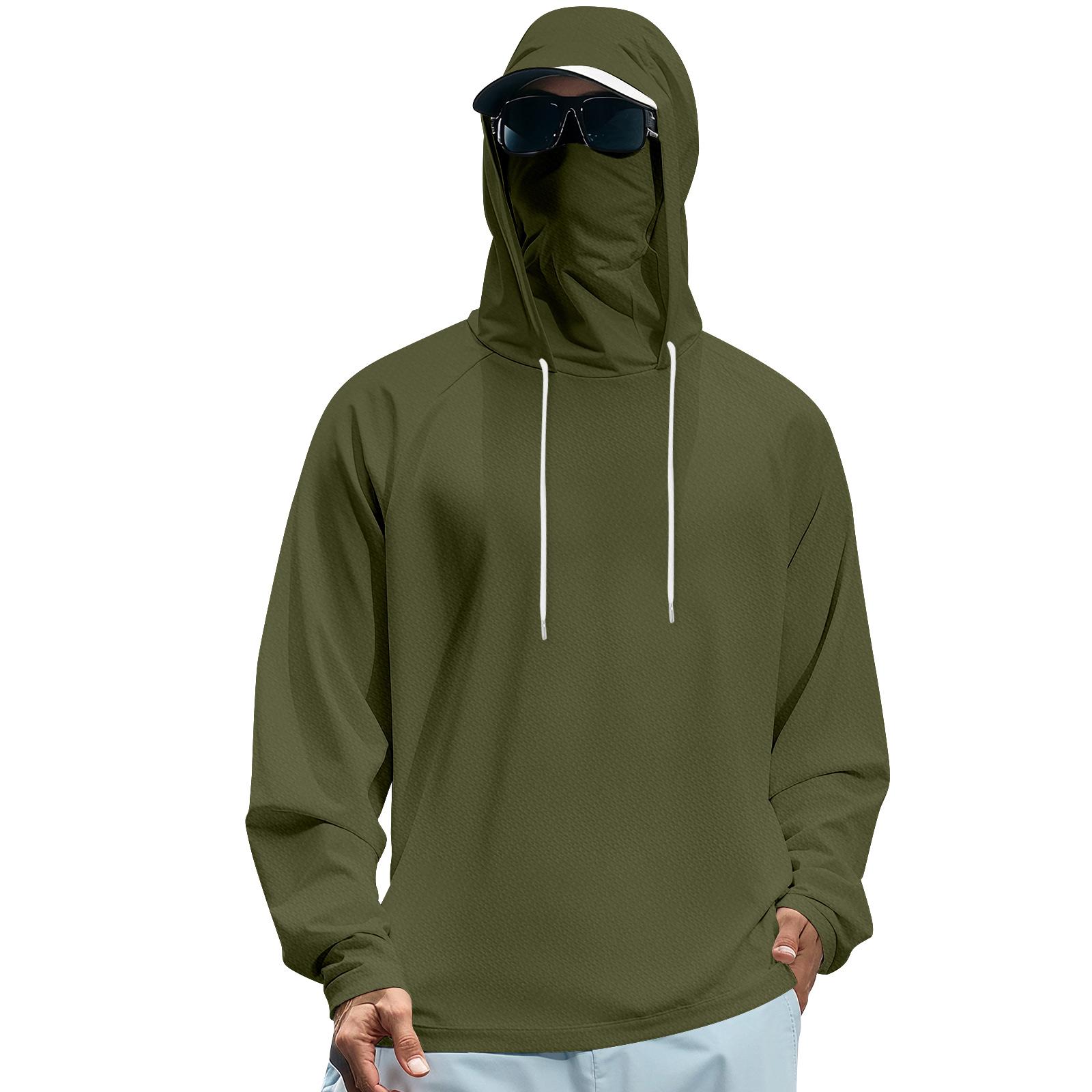 

Унисекс однотонная толстовка с капюшоном, маской для лица и плюшевыми рукавами реглан XL