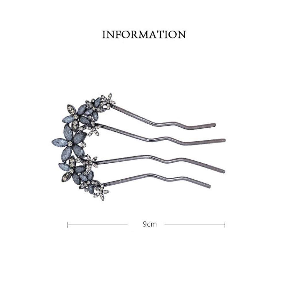 Neue Blume U-förmige Haargabel-Klemme Metall Perlen Haarstab Haarnadeln Hochsteckfrisur Styling