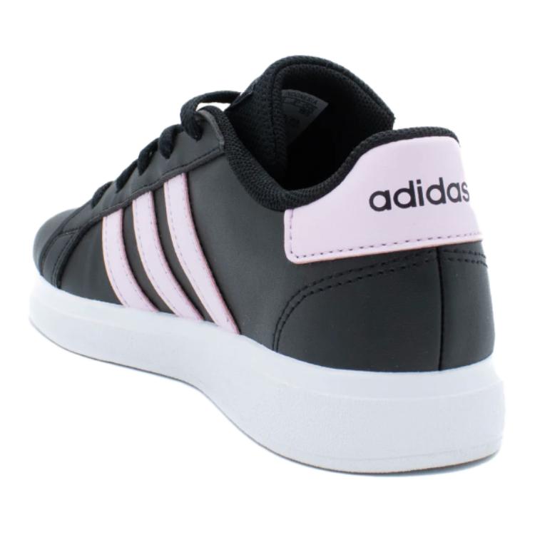 Adidas Grand Court Comfortable Simple Durable Low-Top Kids Sneakers Kids Sneakers Black Pink IG4831