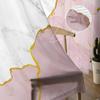 White Marble Pink Sheer Voile Window Curtains Tulle Curtains Living Room Balcony Decoration Drapes