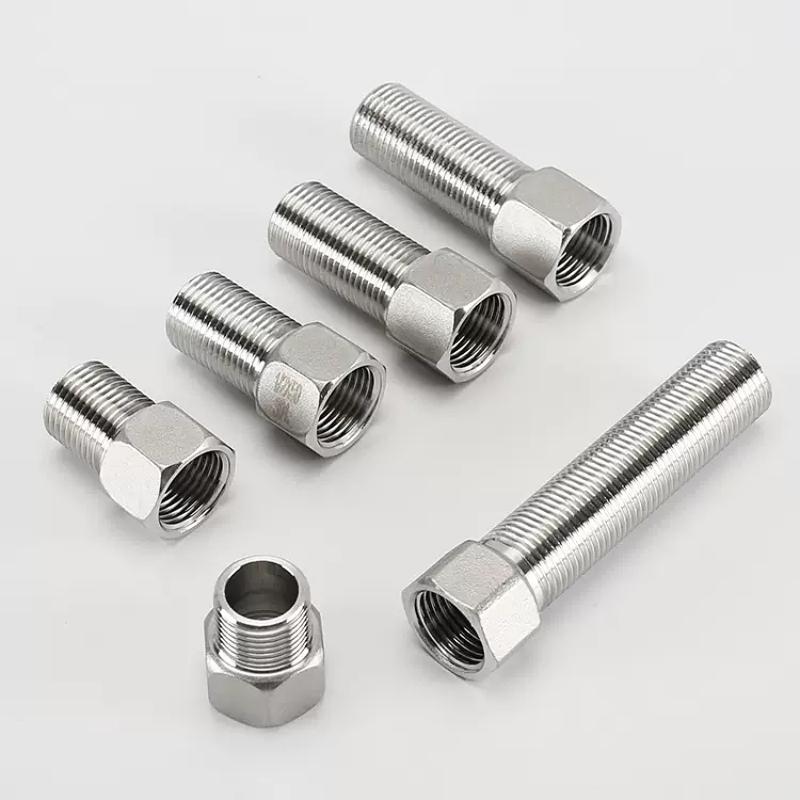 1/8" 1/4" 3/8" 1/2" 3/4" 1 BSP Male Female 50 60 80 100 150 200 300mm Barrel Coupler Nipple Pipe Fitting Connector 304 Stainless