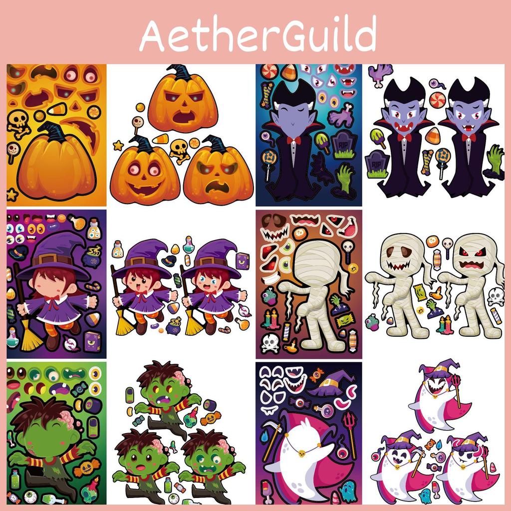 Fun And Whimsical Halloween Vampire Mummy Ghost Stickers For Kids Available In Multiple Packs