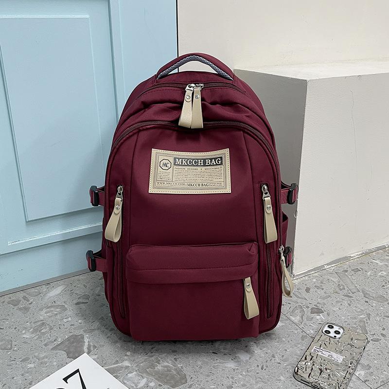 New Large-capacity Backpack Men's and Women's High-value Casual Schoolbag, Junior High School College Student Backpack Fashion