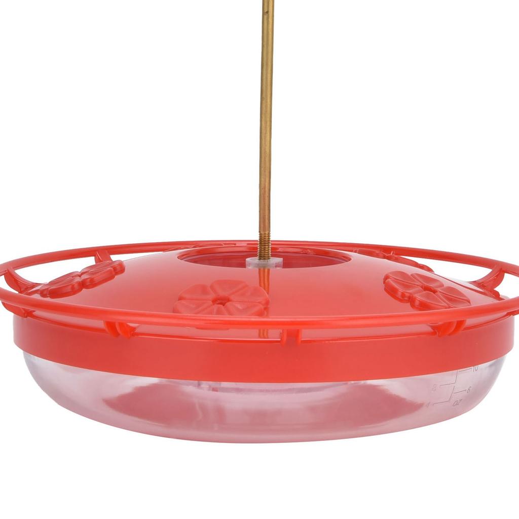 CourtyardShaped Bird Feeder Transparent Hanging Bird Water Feeder for Garden Terrace(Red )