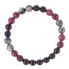 Fashionable Stretch Beaded Bracelet With Multicolor Natural Stone And Resin Beads For Women And Girls