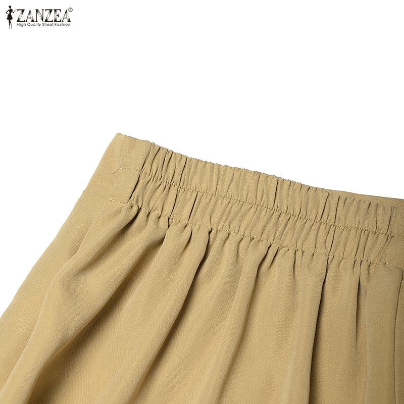 ZANZEA Women Short Sleeve Blouse and Skirts Casual Two Piece Suit Sets