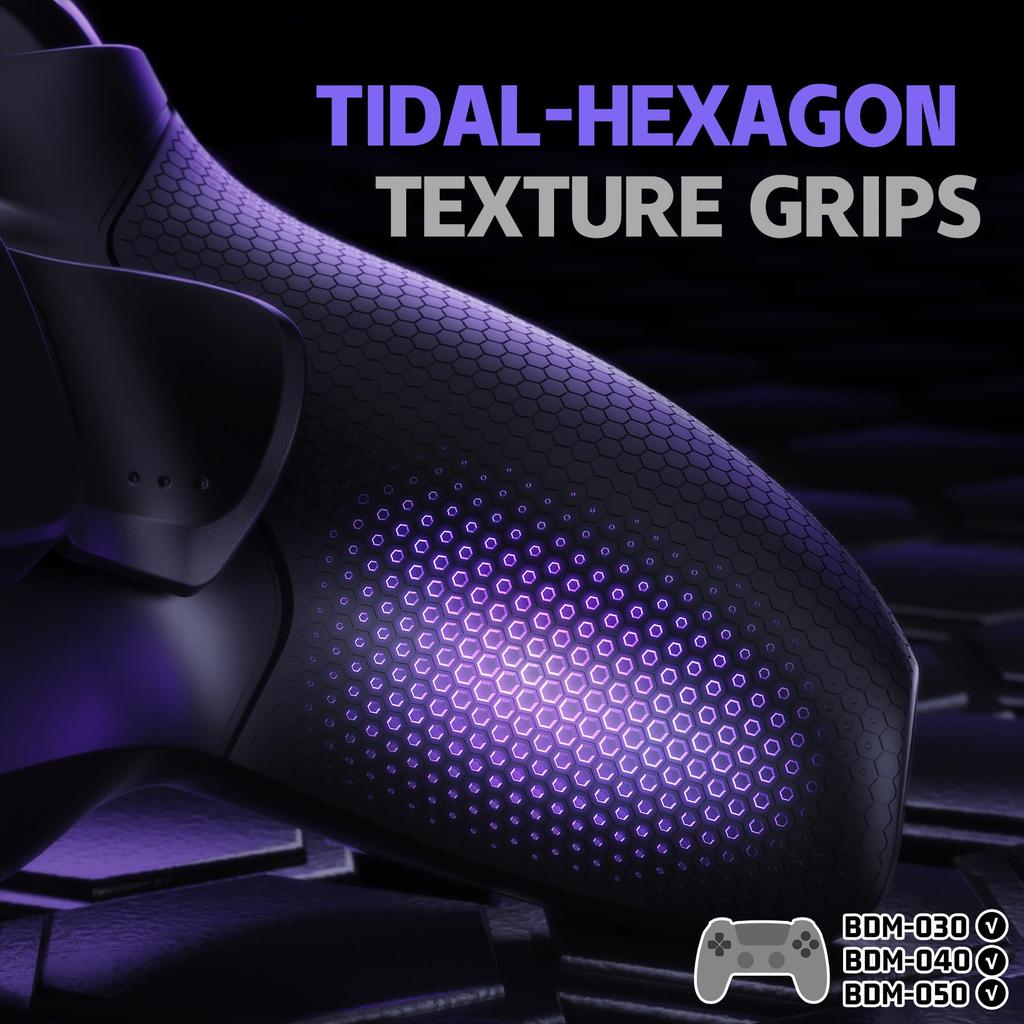 eXtremeRate RISE Plus MAX Back Paddle Kit for PS5 Controller 040 050 with Bottom Clicky Trigger Stops and Rubber Remappable Back Button Kit for PS5