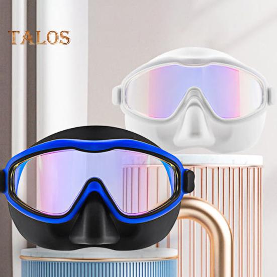 Kids Swim Goggles with Nose Cover Anti-Fog UV Protection Diving Face Guard Wide-Angle Lens No Leak Pool Goggles for Kids Age 3-15