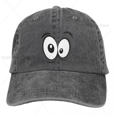Cute Sighting Eyes Casual Stylish A Baseball Cap Hats for Men Women Denim Cap One Size