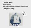 Gradient Denim Star Backpack: Versatile Vintage Schoolbag for Junior High Students
