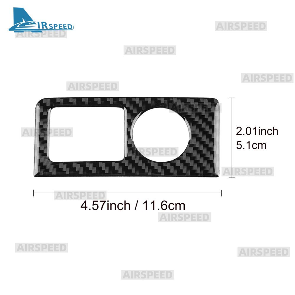 PCKF8 Soft Carbon Fiber Sticker For Ford Focus MK4/Focus ST 2019 2020 2021 2022 2023 2024 2025 LHD Central Control Cigarette Lighter