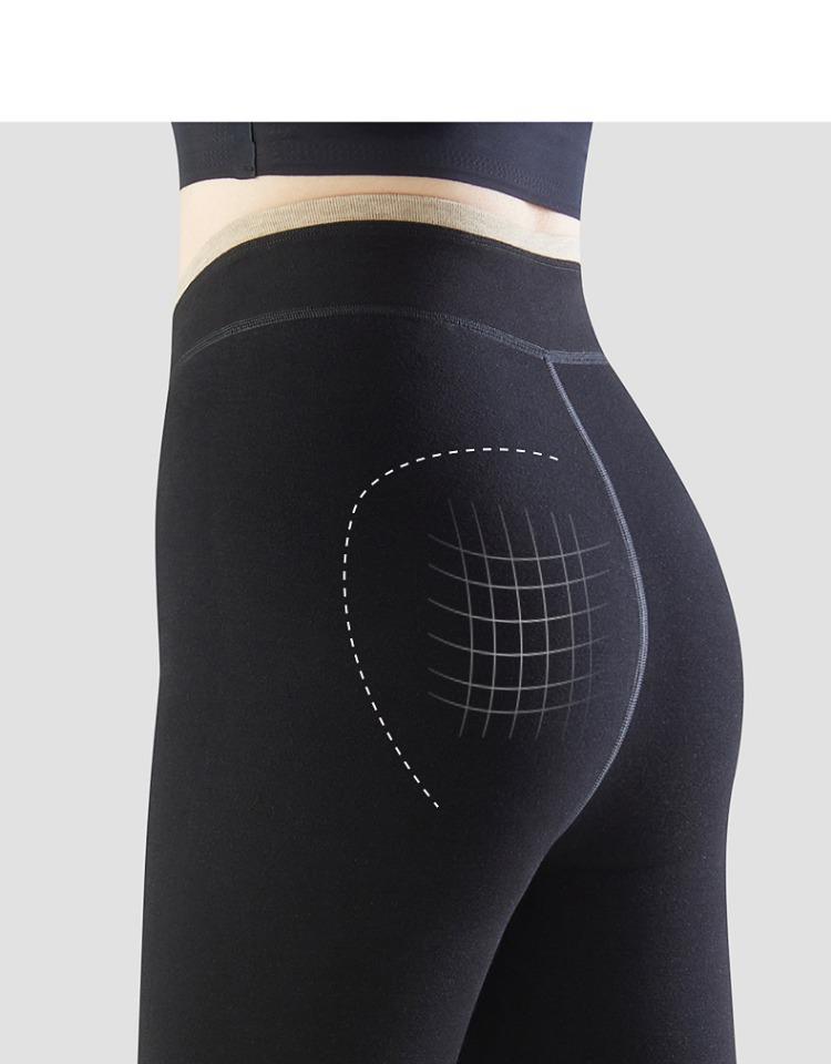 Plus Size Black Velvet Lined Slimming Elastic Leggings for Autumn/Winter