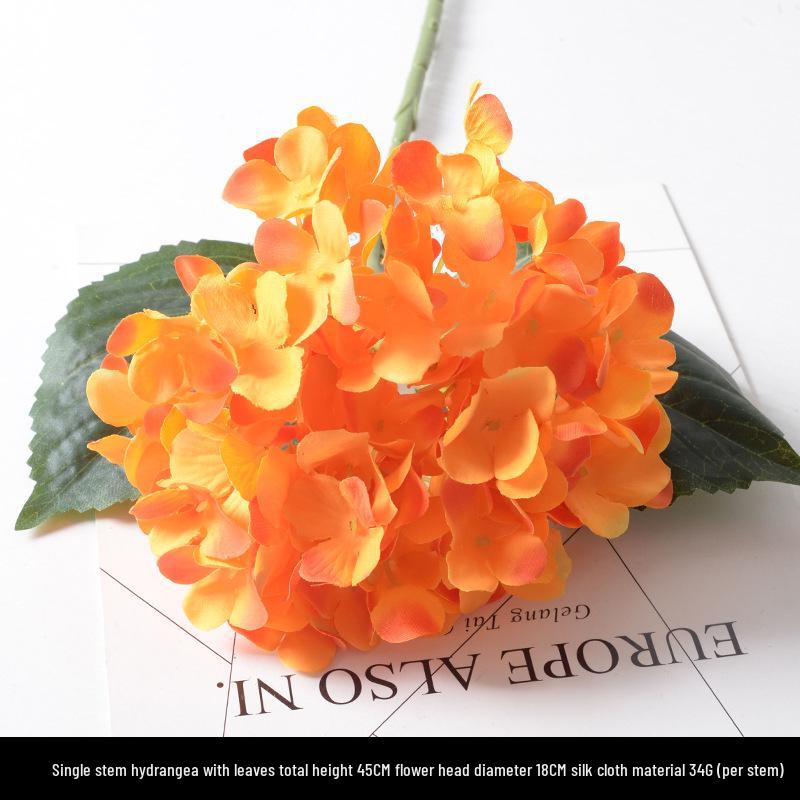 Orange-Themed Wedding Aisle Simulation Flower Arrangement - Artificial Home Decor Row Flowers