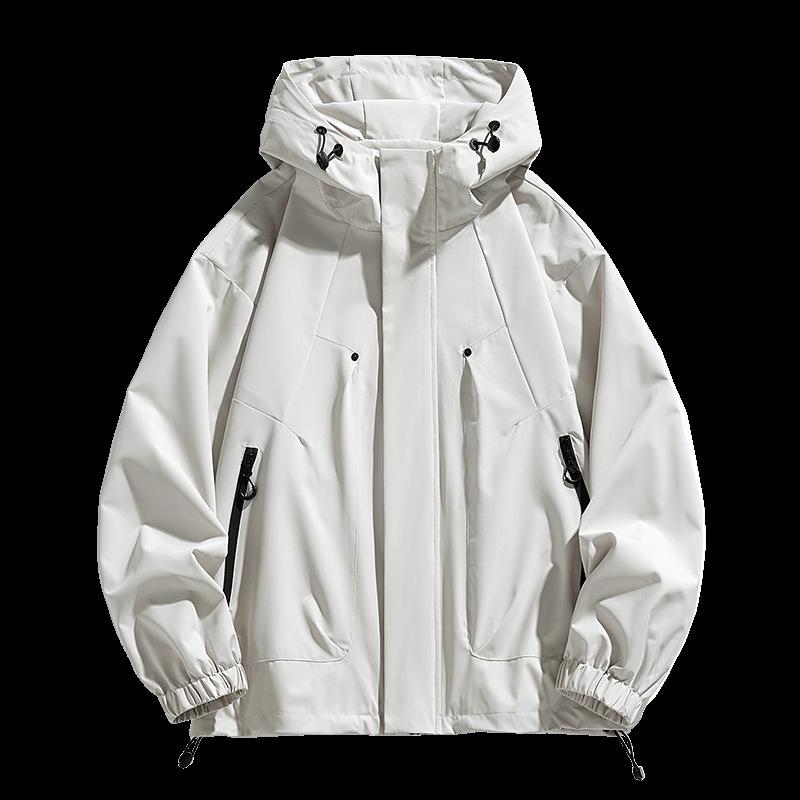 Spring and Autumn Fashion Men's Plus Size Men's Jacket Japanese Outdoor Hooded Casual Jacket Jacket