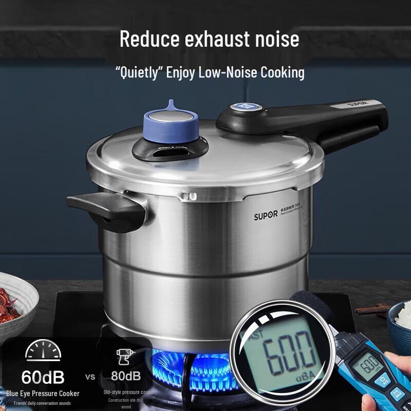 Supor YW22LT1 6L 304 Stainless Steel Pressure Cooker