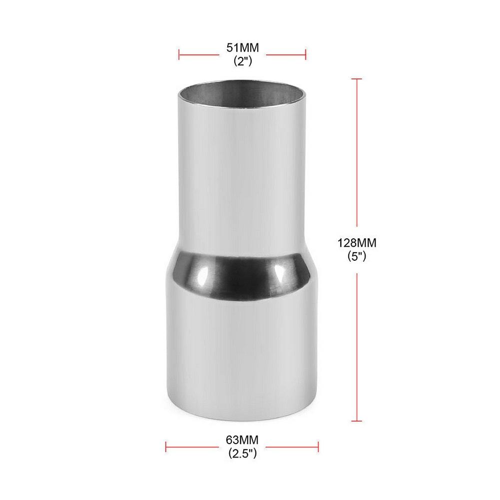 Stainless Steel Exhaust Pipe Connector Tube Adapter Reducer Modified Part