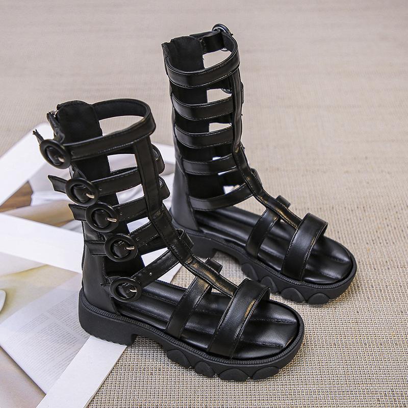 

Туфли для девочек, туфли принцессы, летние новые римские туфли, детская мягкая подошва, ученические туфли, универсальные сандалии 33