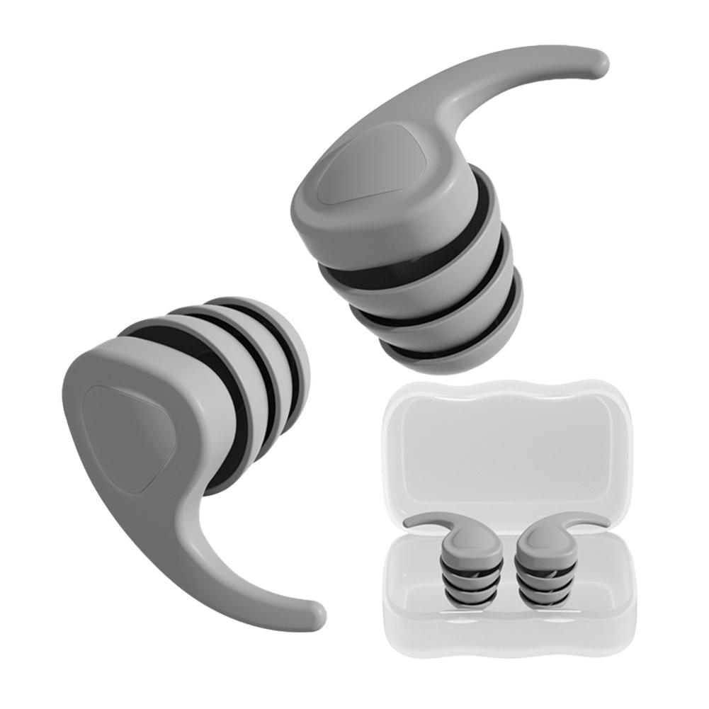 Three Layers Silicone Noise Reduction Earplugs Waterproof Swimming Ear Plug Soft Comfortable Sound Insulation Sleeping Earplugs