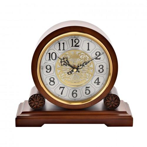 Walnut Westminster Mantel Clock - Barrel shape Arabic Dial
