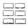 2pc Animal Chain Skeleton Shape Personalized Creative License Plate Frame ABS N Standard Vehicle Plate Holder