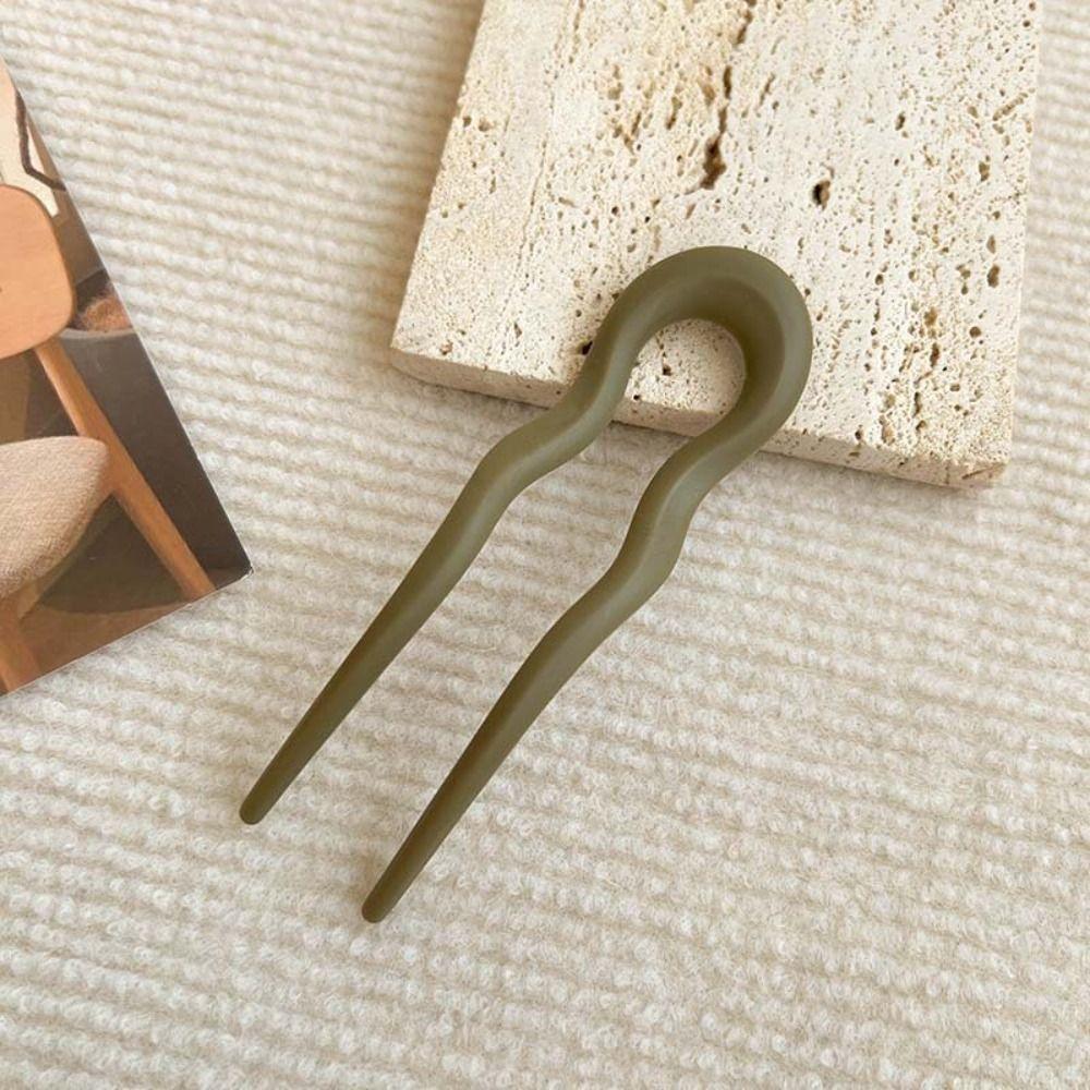 Resin Hairpin U-Shaped Hair Bun Elegant Hair Styling Tools  for Women Girls
