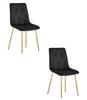 Libra Chair - Black Velvet / Gold Legs X 2
