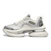 Li Ning Ling Kong Alla Moda Comode Resistenti all'Usura Traspiranti Scarpe da Ginnastica Basse Stile Papà Donna Sneaker Argento Chiaro AZGW284-1