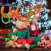 Christmas Inflatable Reindeer Antler Hat Ring Toss Funny Family Game Kids Gift Toy Xmas Party Supplies 2025 Christmas Home Decor