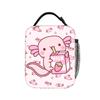 Cute Axolotl Salute Lunch Bag Aesthetic Lunch Box For Men School Portable Cooler Bag Waterproof Designer Thermal Tote Handbags