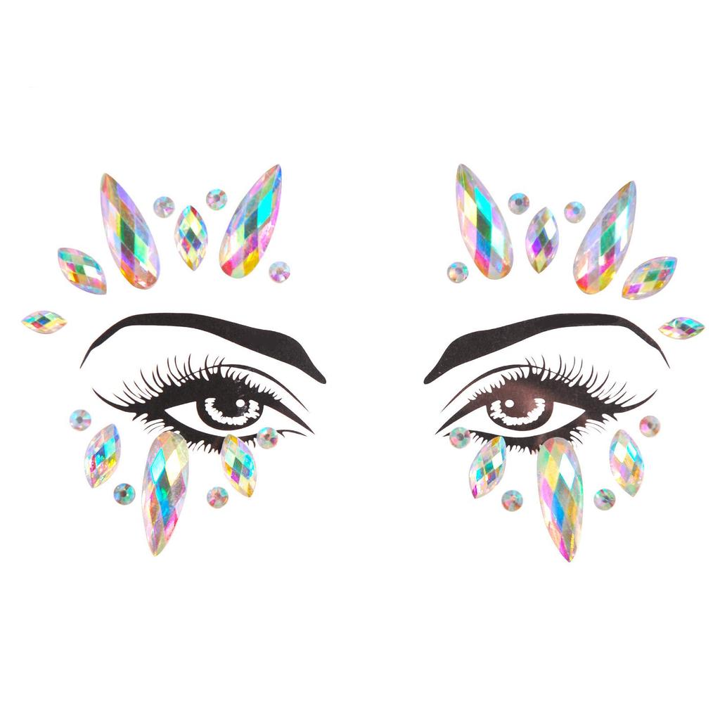 Crystal Tattoo Sticker Glitter Eyeliner Eyebrow Makeup Face Eyes Diamond Temporary Tattoo Rock Rhinestone 3D Eyeliner Stickers