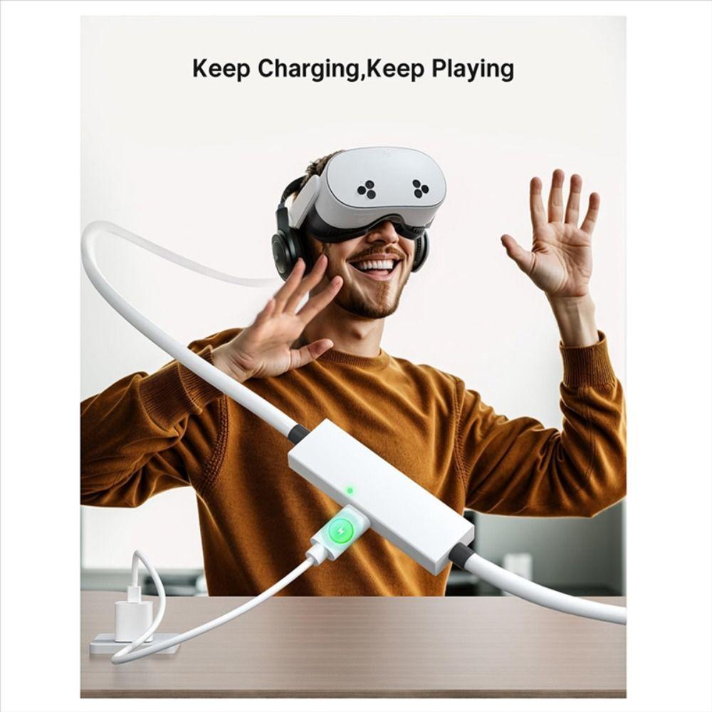 Charging While Playing Data Transfer Cable Charging Cable for Meta Quest 3/3S/Pico 4 Ultra