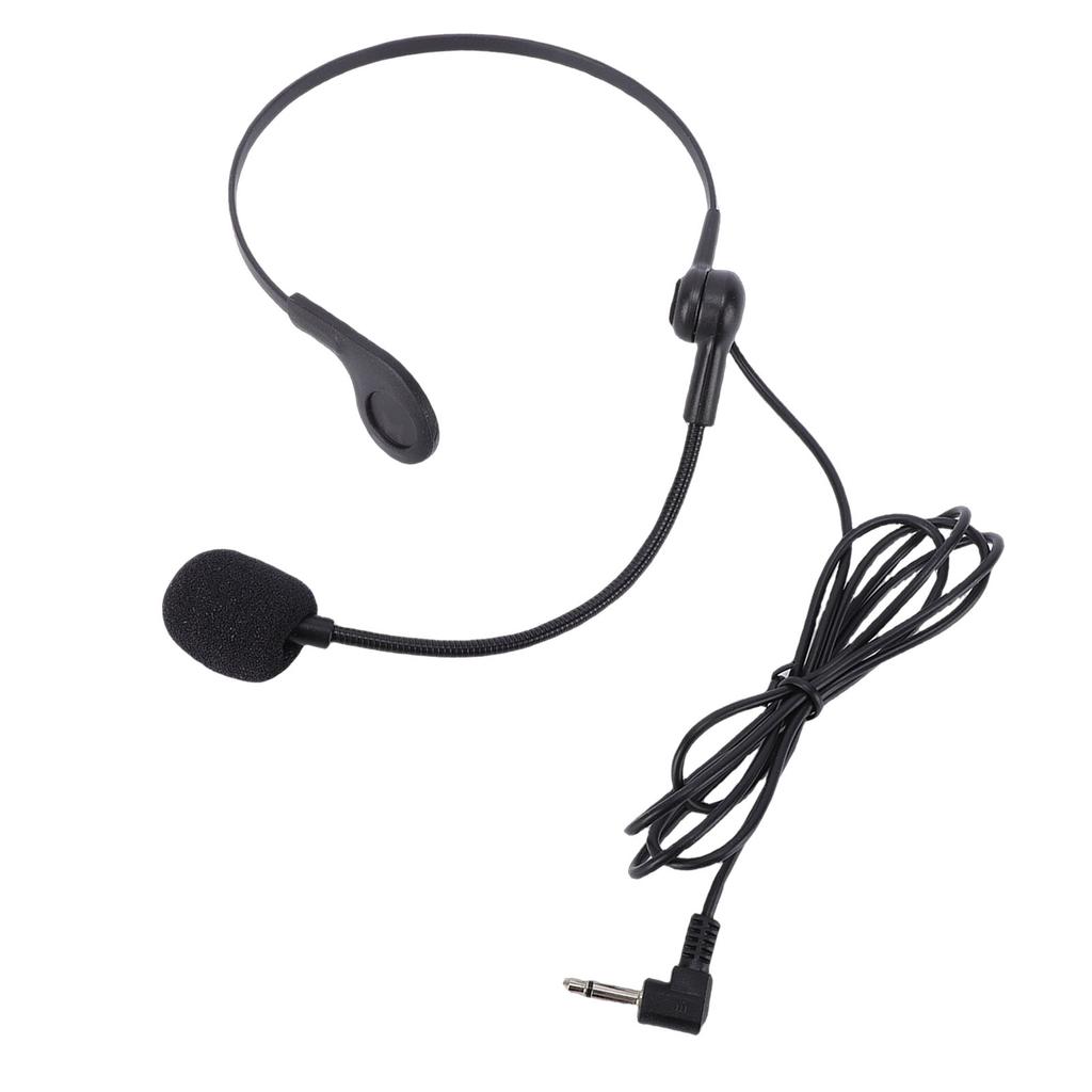 Headset Microphone Adjustable Boom Mic 3.5mm Male Over Ear Wired Clear Sound for Voice Amplifier Teacher Presenter