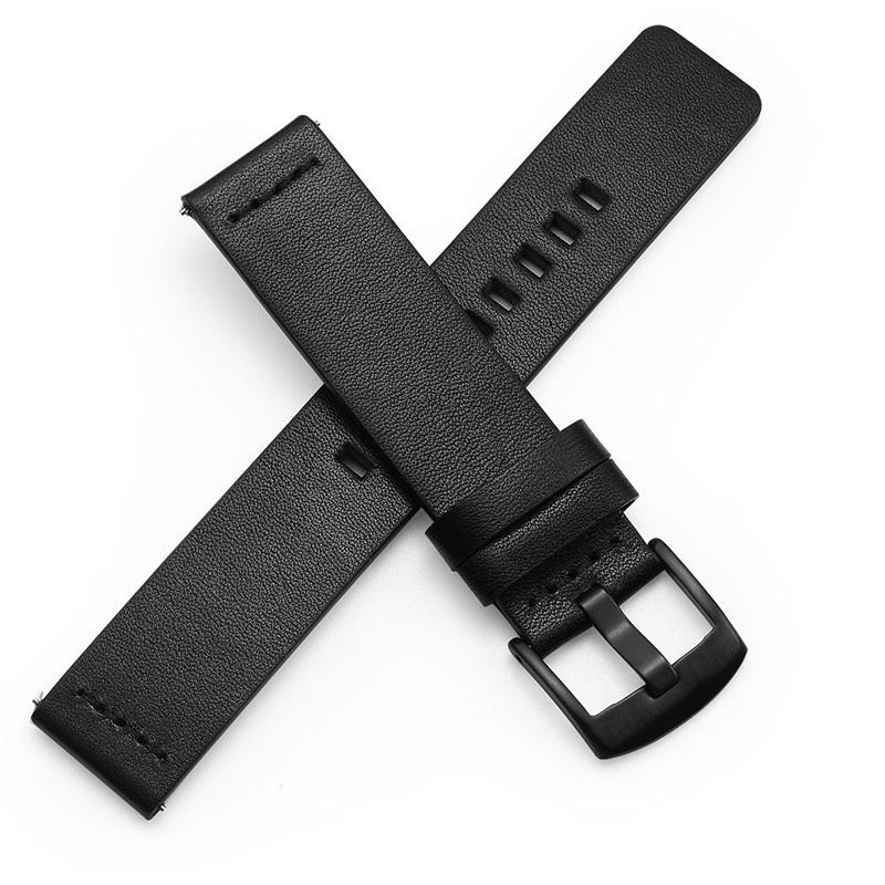 

For Suunto 9/9 Baro/7 Replacement Watch Band 24mm PU Leather Watch Strap Brown/Silver