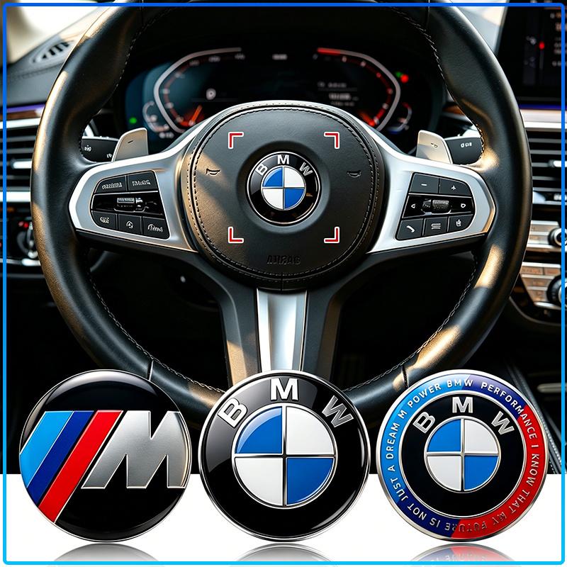 1Pcs Car Steering Wheel Sticker Emblem Decal Badge Decoration Accessorie For BMW M Performance 1 3 5 7 E61 E70 E71 E87 E90 E91 E92 E93 E97 F01 F02 F10