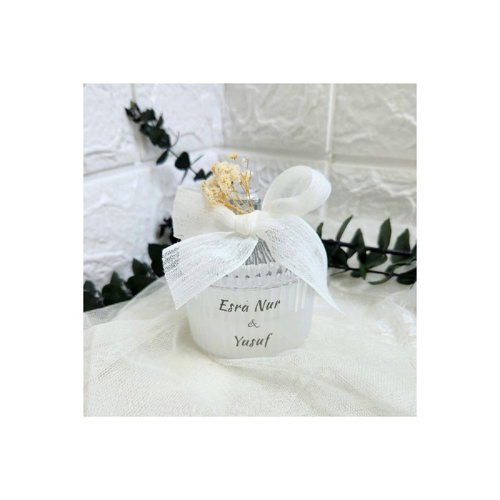 30 Pieces Sugar Bowl Box Acrylic Transparent Candle Holder Inside Engagement Wedding Gift -