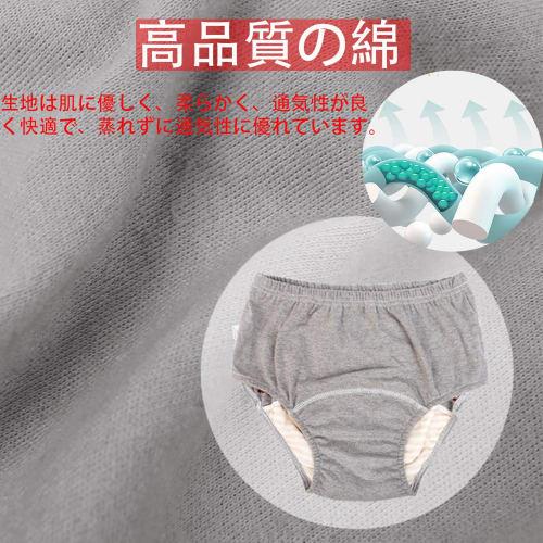 KUMUROETA Incontinence Underwear, Urine Barrier Underwear, Pure Cotton, Absorbent, Breathable, Washable, with Removable Absorbent Pads, Prevents Side