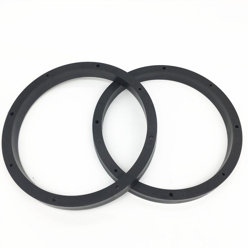 Universal 6.5-Inch Waterproof Speaker Gasket Pair - Durable Plastic Rubber Pads for Car Audio