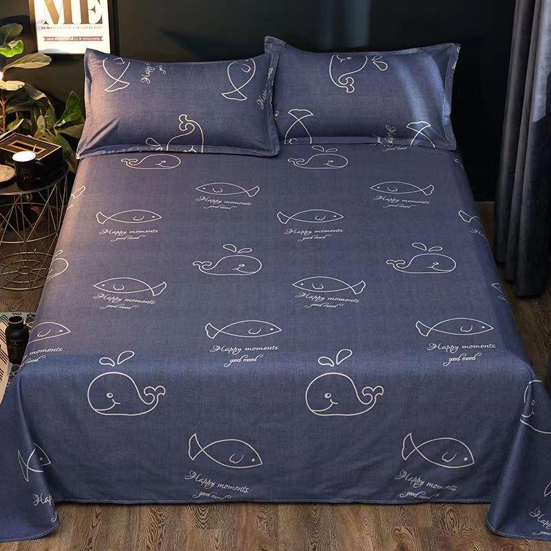 Cotton Dormitory Bedding Set: 3-Piece Quilt Cover and Single Sheet for Student Single Bed.